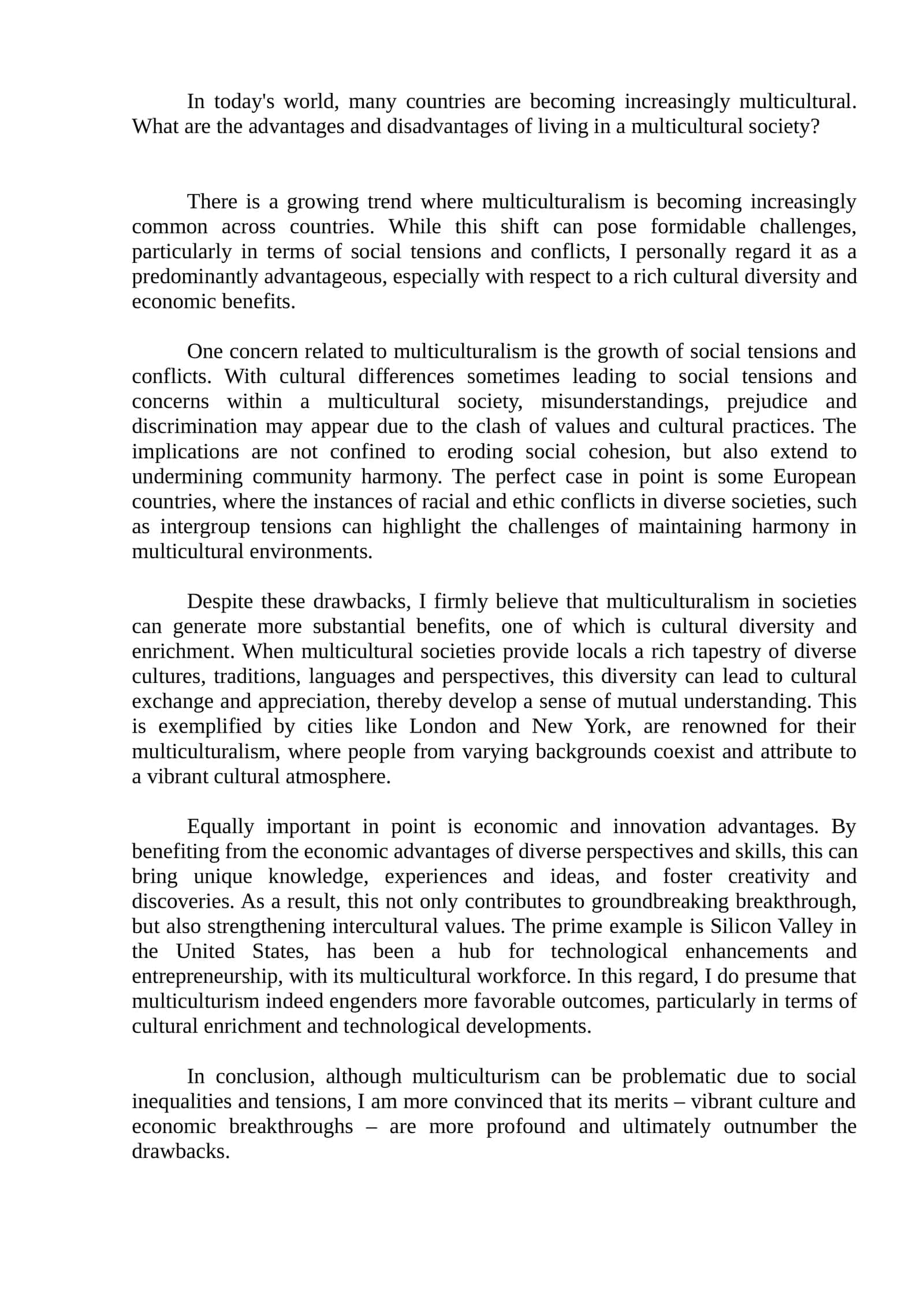 Advantages and Disadvantages of Living in a Multicultural Society