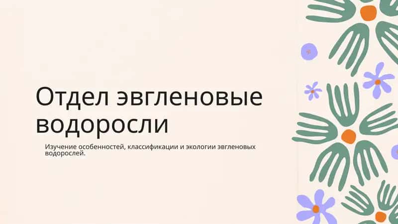 Эвгленовые водоросли