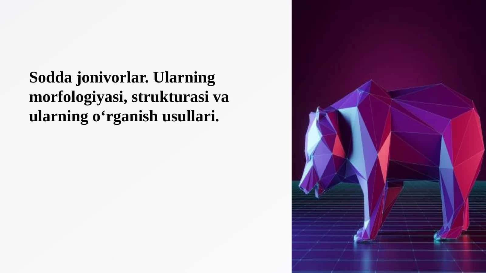 Sodda jonivorlar. Ularning morfologiyasi, strukturasi va ularning o‘rganish usullari.