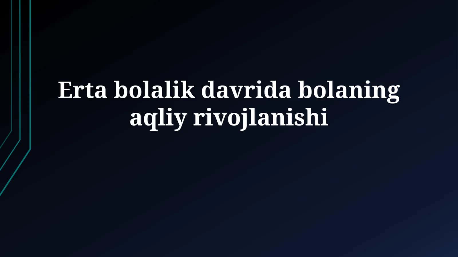 Kognitiv rivojlanish