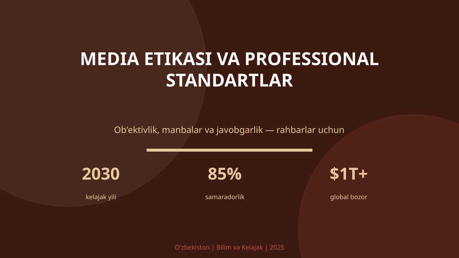 MEDIA ETIKASI VA PROFESSIONAL STANDARTLAR