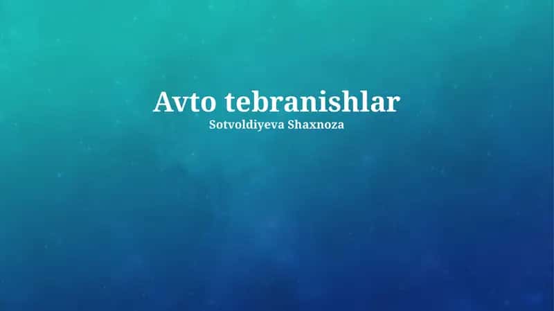 Avto tebranishlar