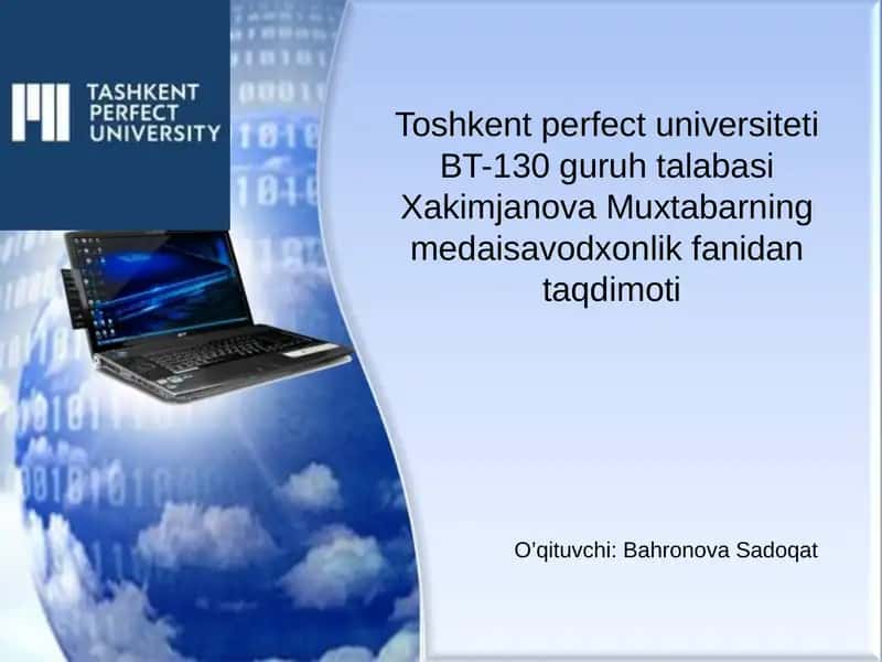 Multimedia daturlar. Multimedia yaratish