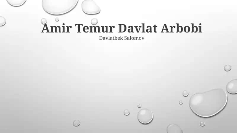 Amir Temur Davlat Arbobi