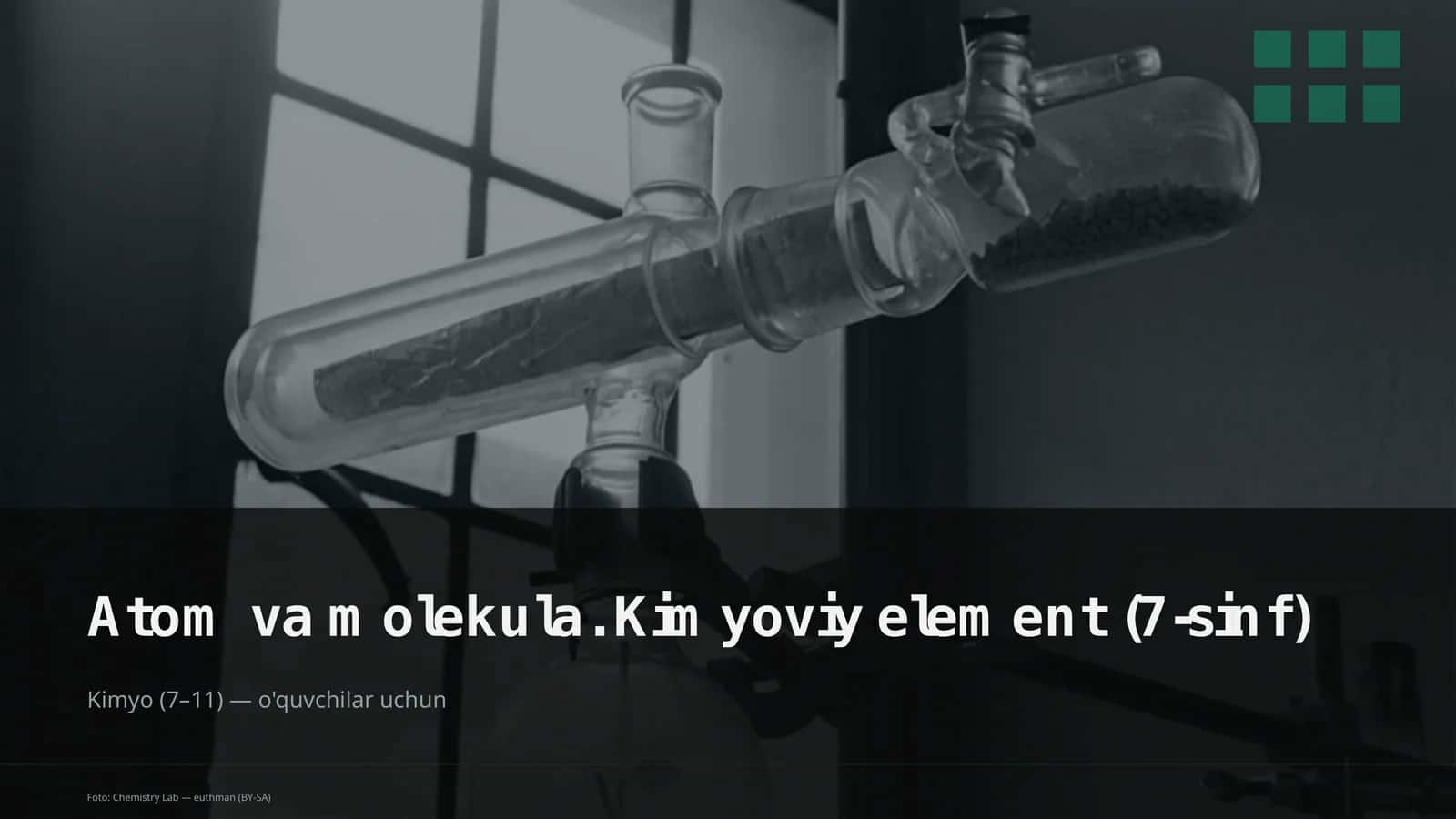 Atom va molekula. Kimyoviy element (7-sinf)