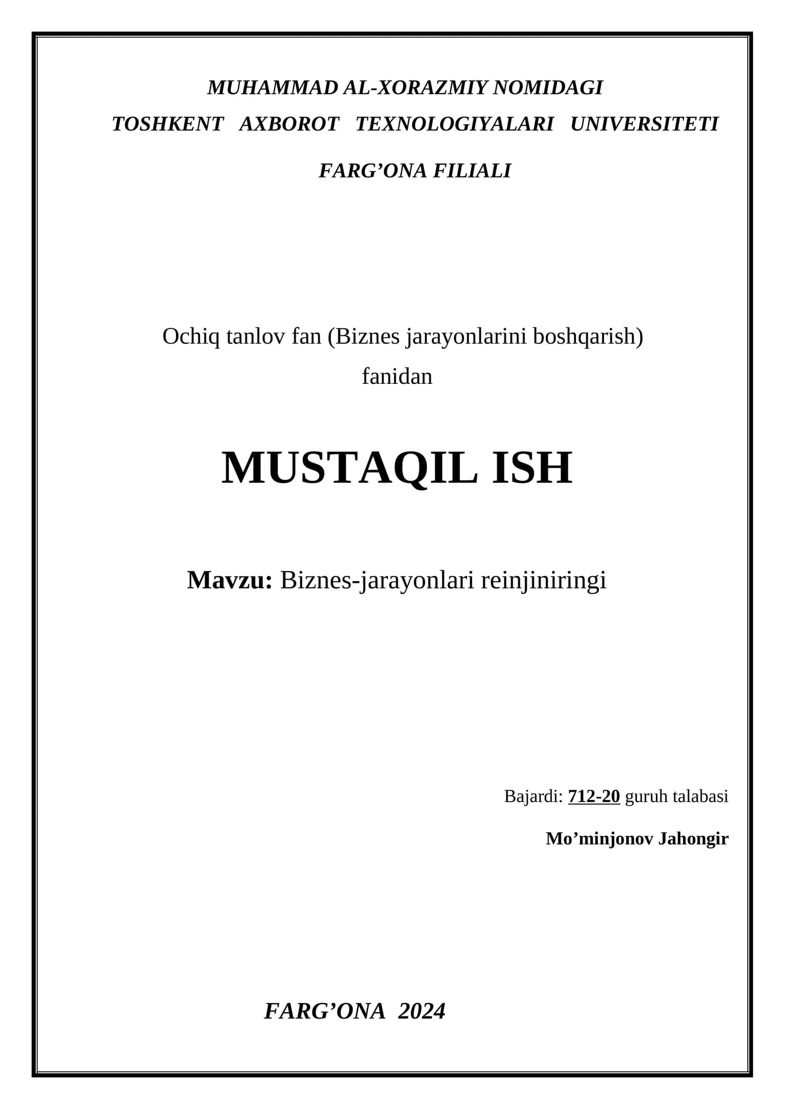 Biznes-jarayonlari reinjiniringi
