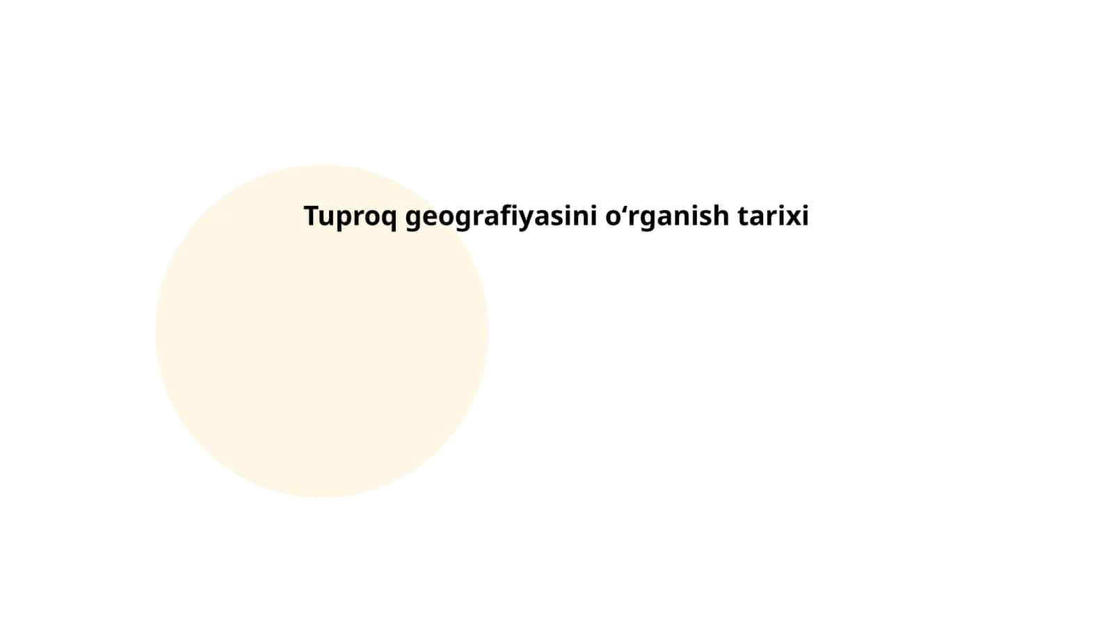 Tuproq geografiyasini oʻrganish tarixi