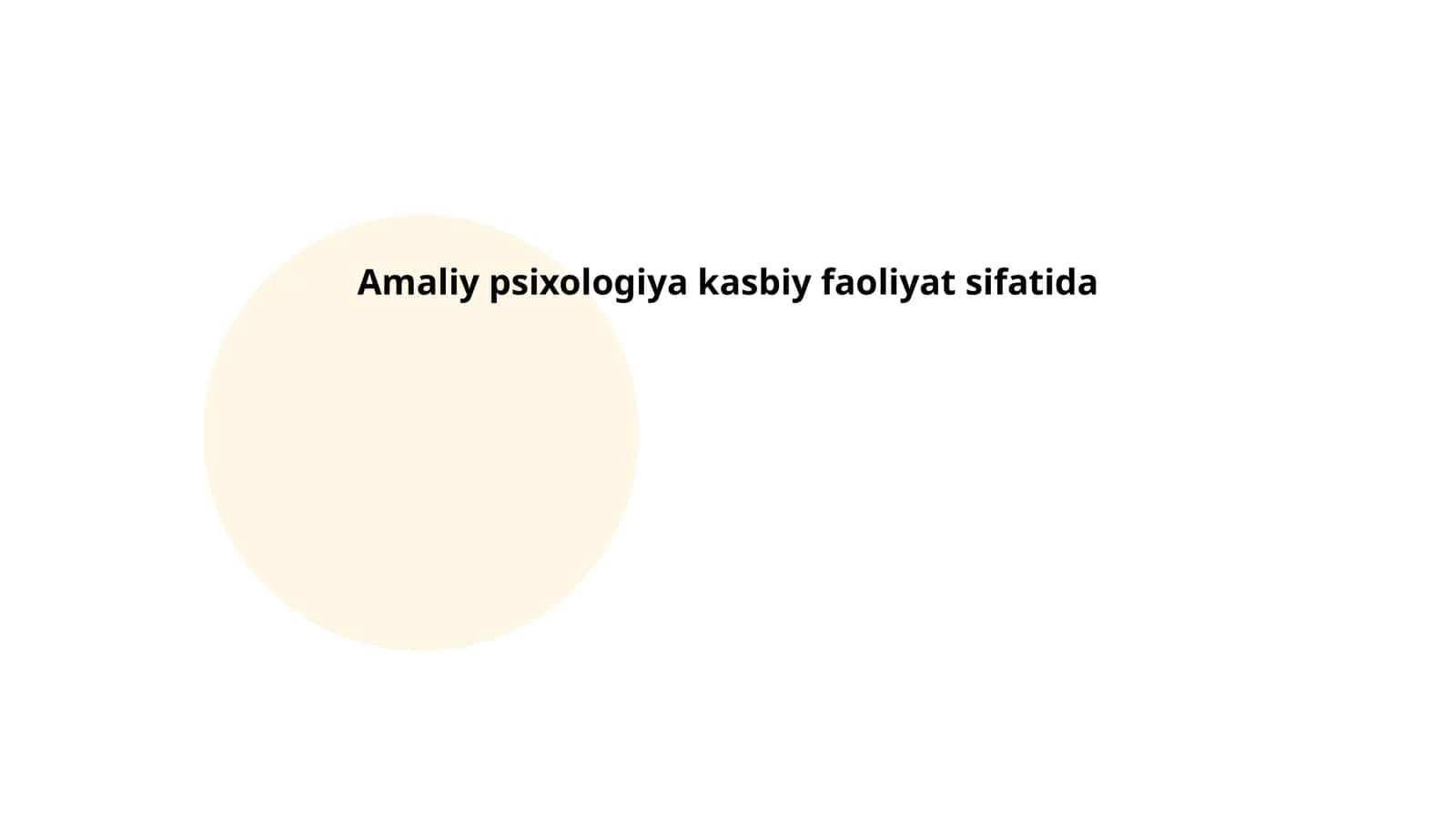 Amaliy psixologiya kasbiy faoliyat sifatida