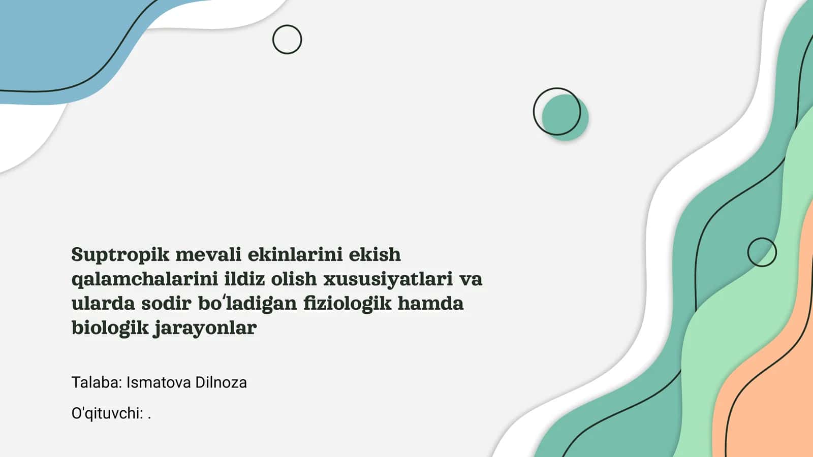 Suptropik mevali ekinlarini ekish qalamchalarini ildiz olish xususiyatlari va ularda sodir bo‘ladigan fiziologik hamda biologik jarayonlar