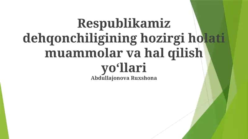 O‘g‘it va kimyoviy vositalardan foydalanish