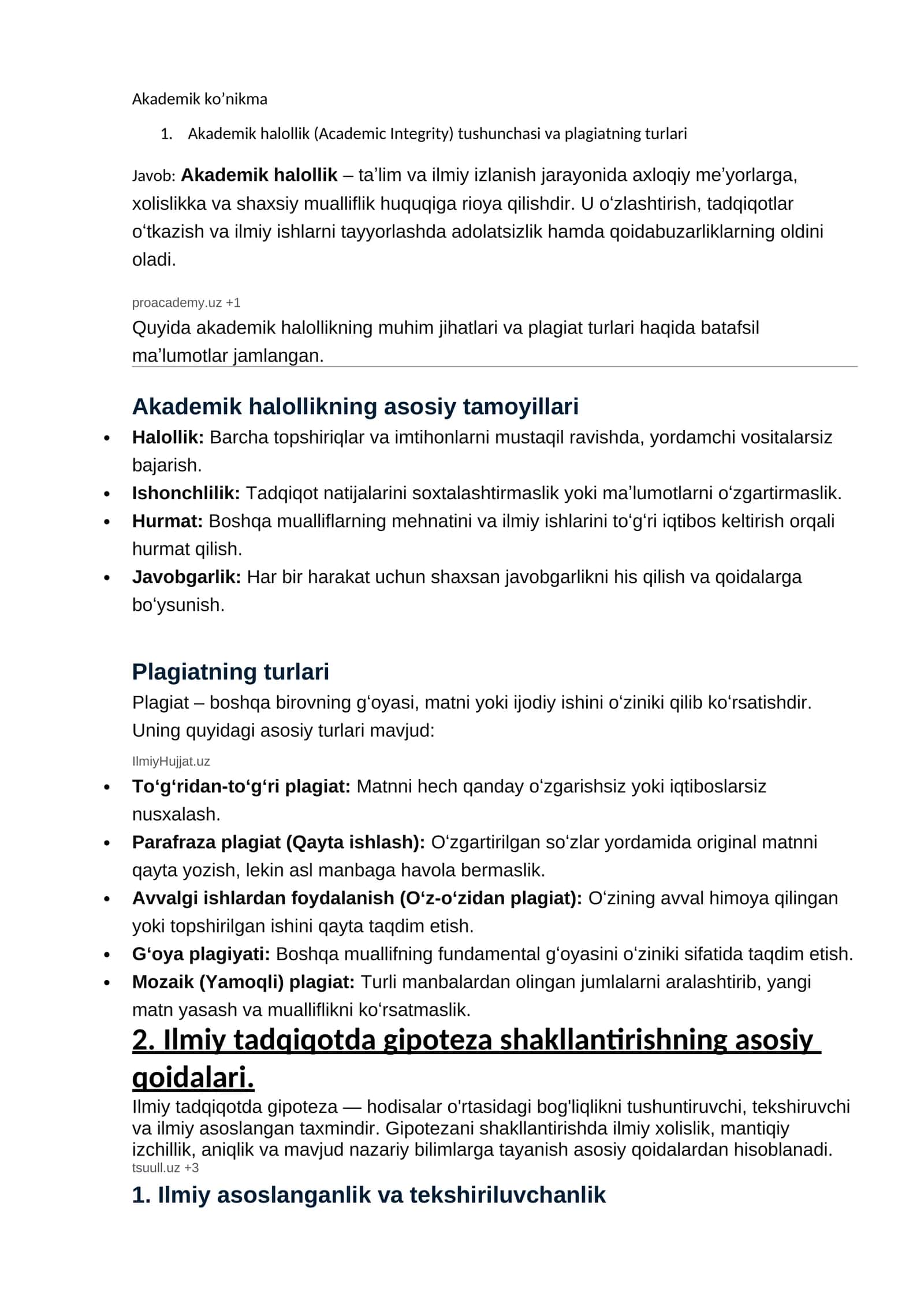 Akademik ko’nikma