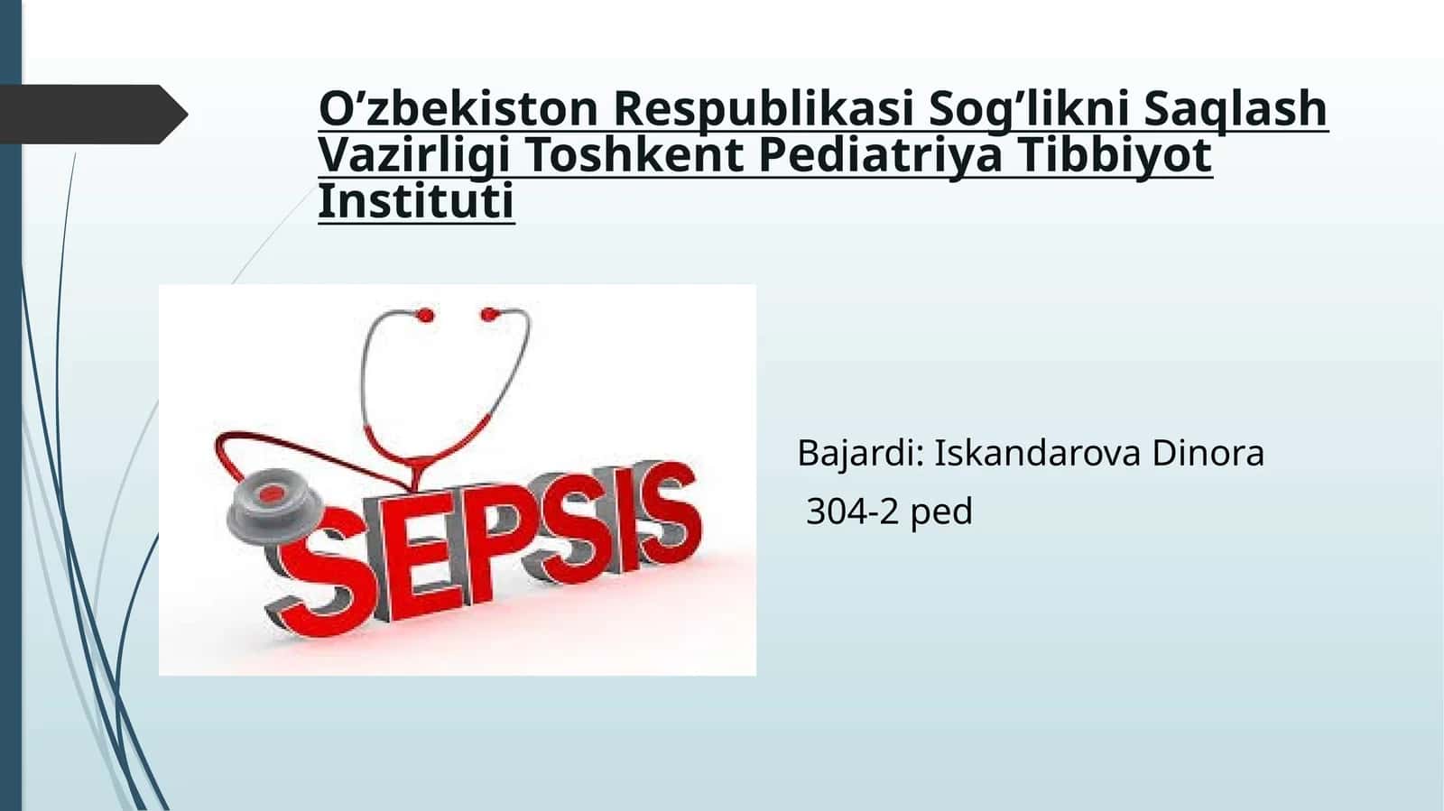Sepsis-nospesifikiyiringli infeksiya turlari