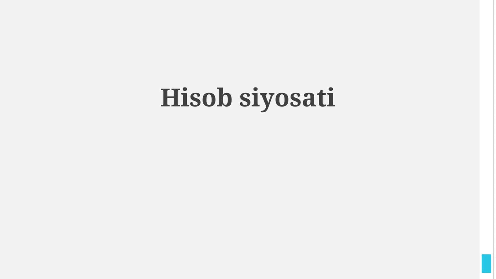 Hisob siyosati