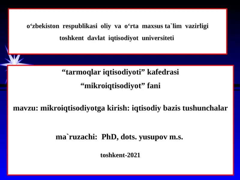 Mikroiqtisodiyot