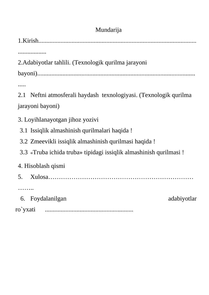 Neftni atmosferali haydash texnologiyasi