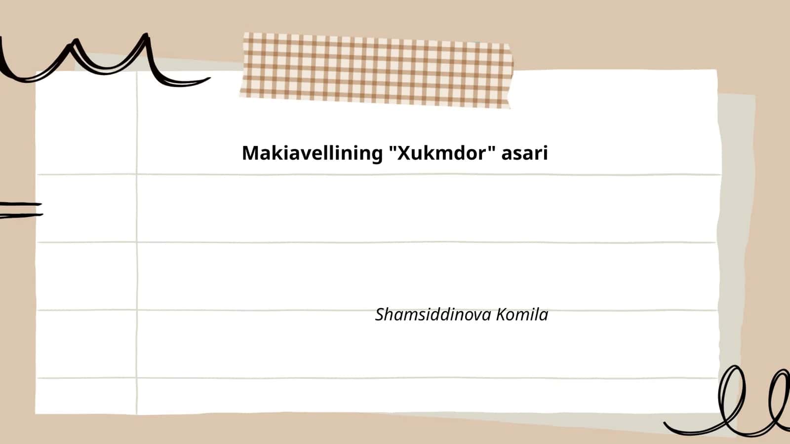 Makiavellining "Xukmdor" asari