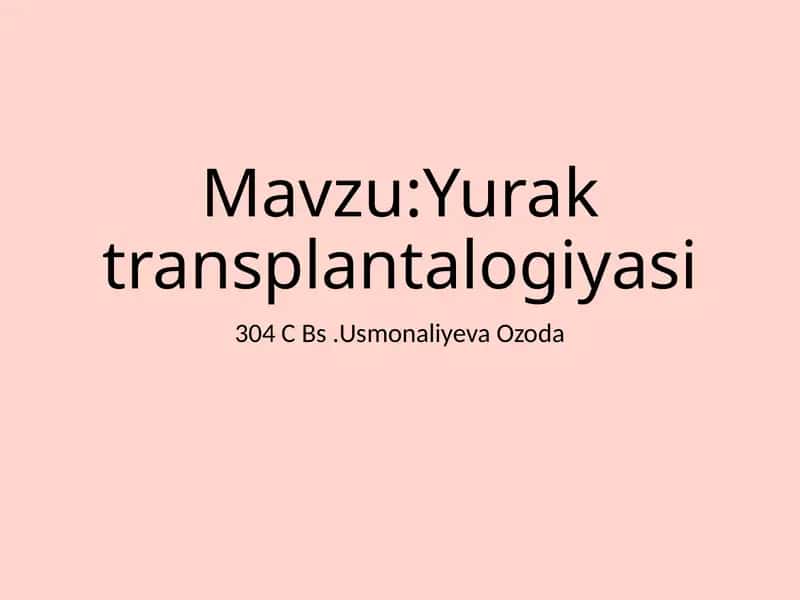 Yuraktransplantalogiyasi