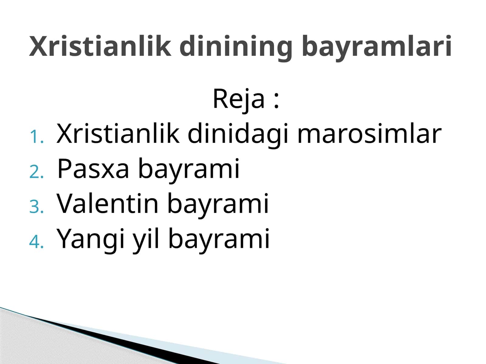 Xristianlikdinidagimarosimlar