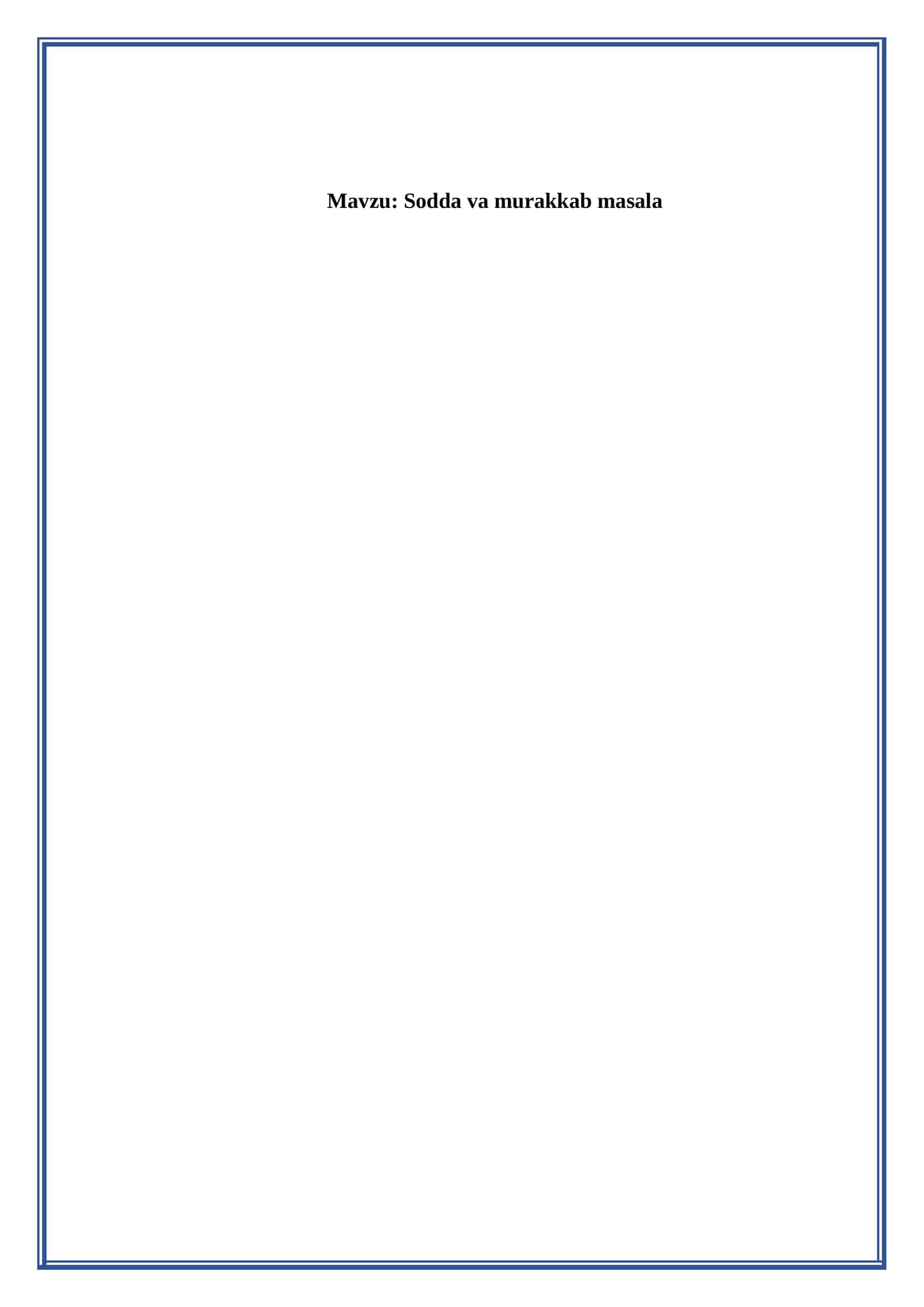 Sodda va murakkab masala
