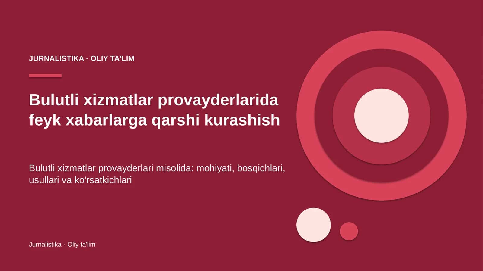 Bulutli xizmatlar provayderlarida feyk xabarlarga qarshi kurashish