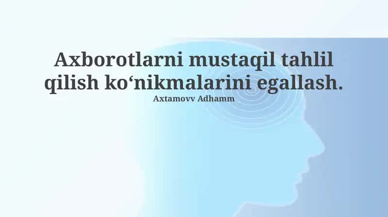 Mustaqil axborot tahlili