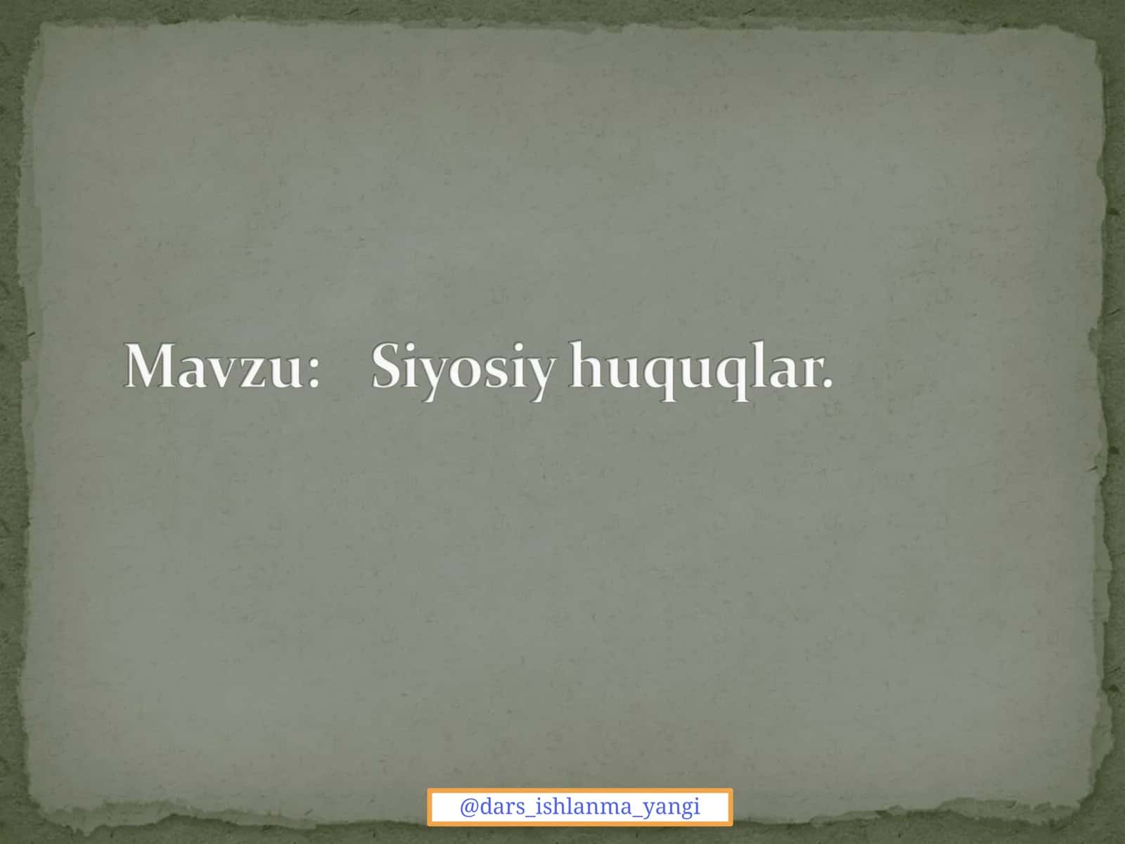 Siyosiy huquqlar