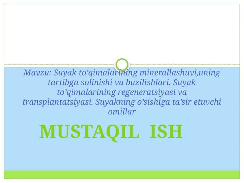Suyak to’qimalarining minerallashuvi,uning tartibga solinishi va buzilishlari. Suyak to’qimalarining