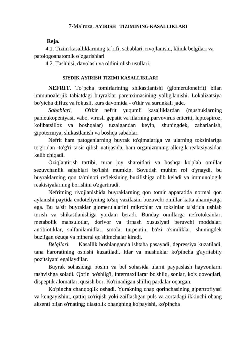SIYDIK AYIRISH TIZIMI KASALLIKLARI