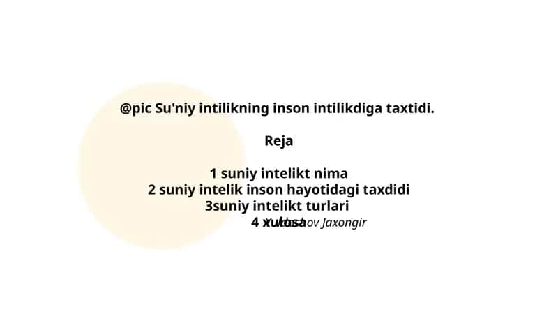 Sun'iy intellekt tushunchasi va asosiy taʼrifi