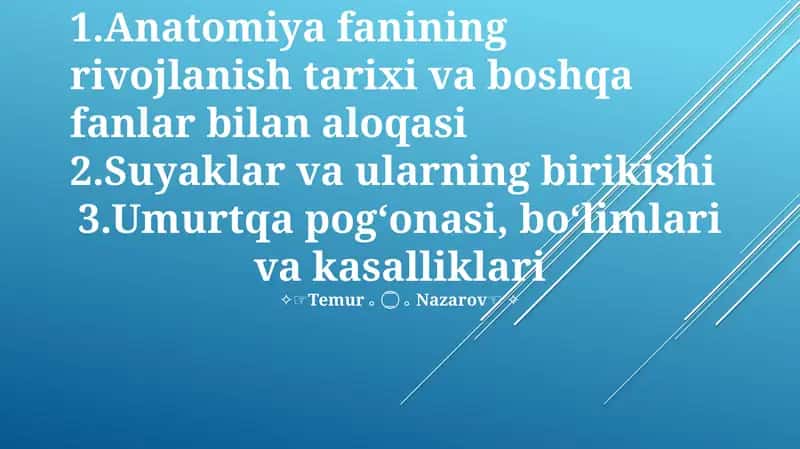 Umurtqa pog'onasi, bo'limlari va kasalliklari