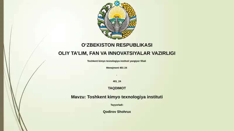 Toshkent kimyo texnologiya instituti