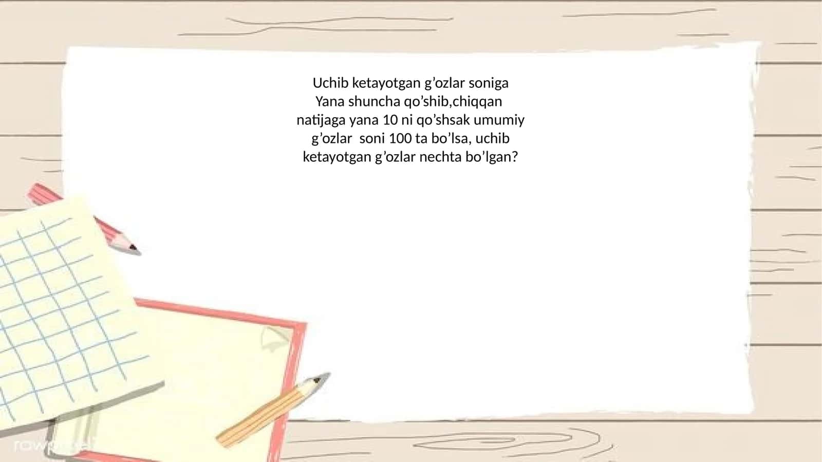 Uchib ketayotgan g’ozlar soniga