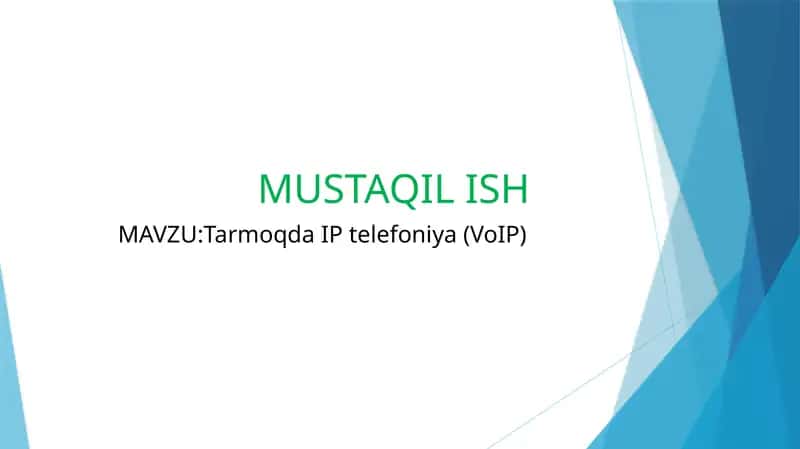 IP telefoniya (VoIP)