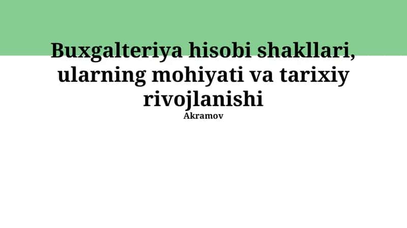 Moliyaviy hisobotlar