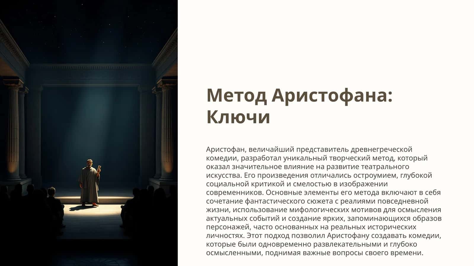 Метод Аристофана: Ключи