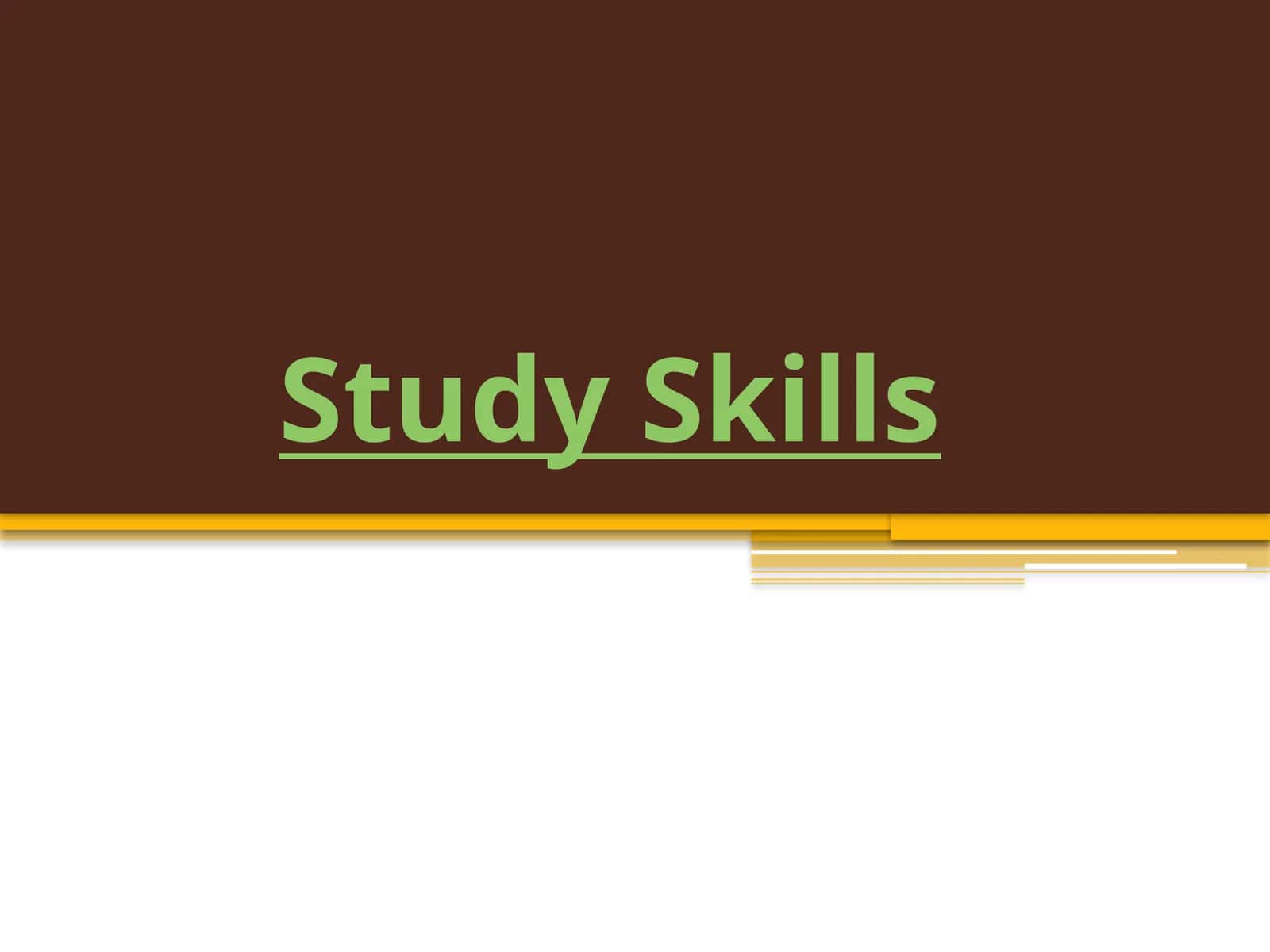 Study Skills