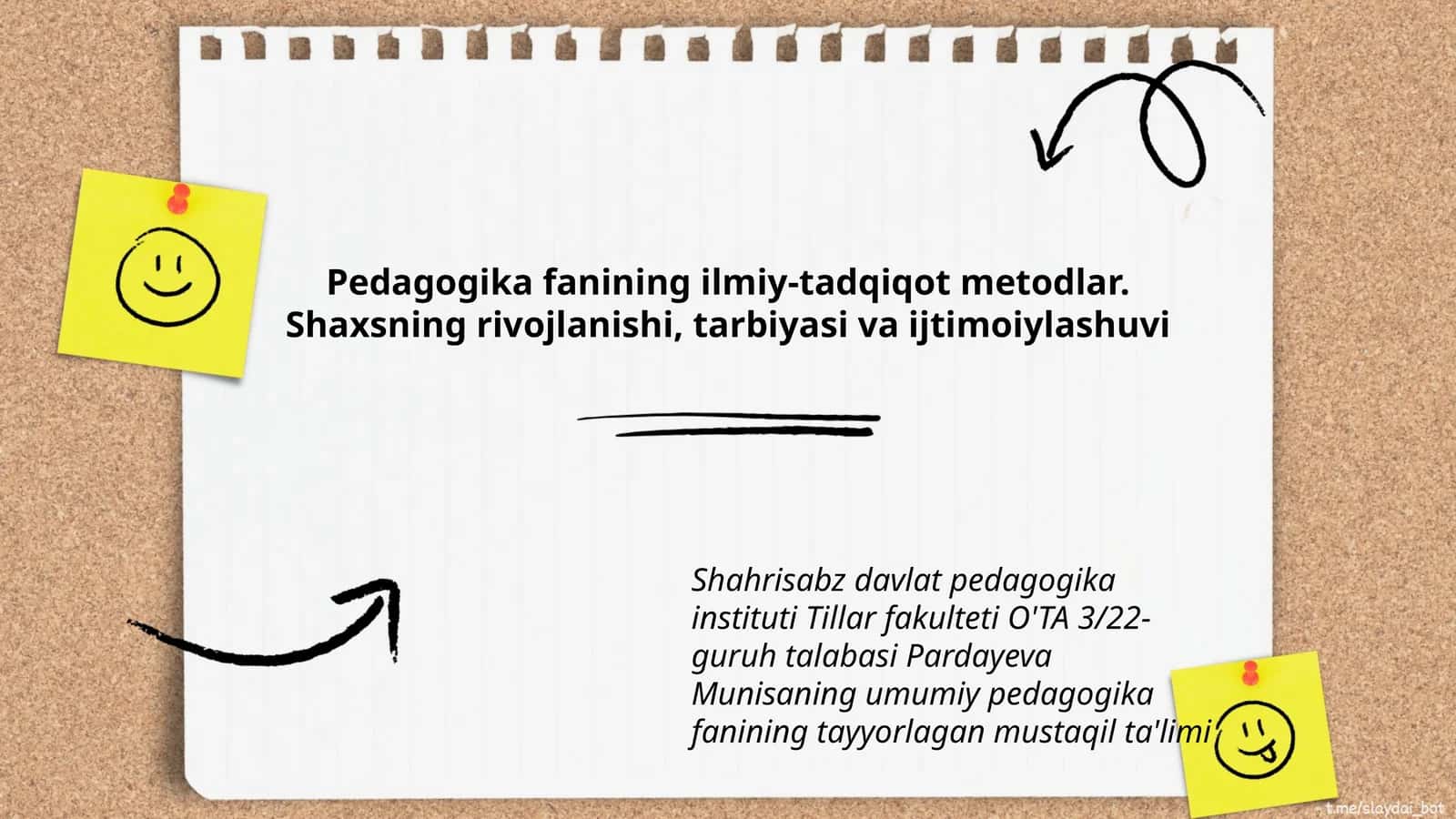Pedagogika fanining ilmiy-tadqiqot metodlar