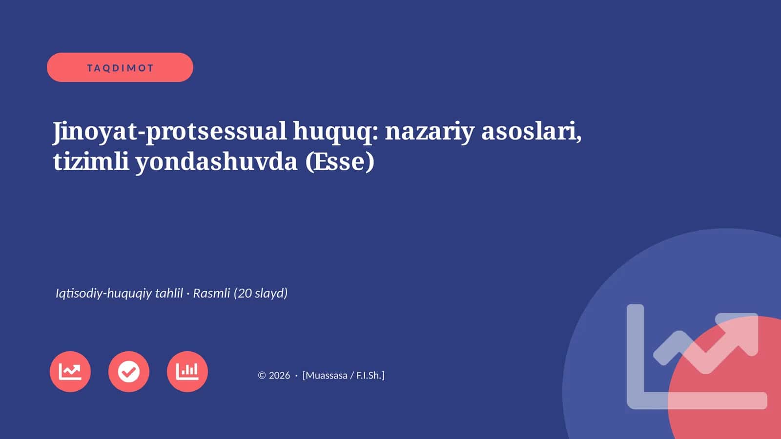 Jinoyat-protsessual huquq: nazariy asoslari, tizimli yondashuvda (Esse)