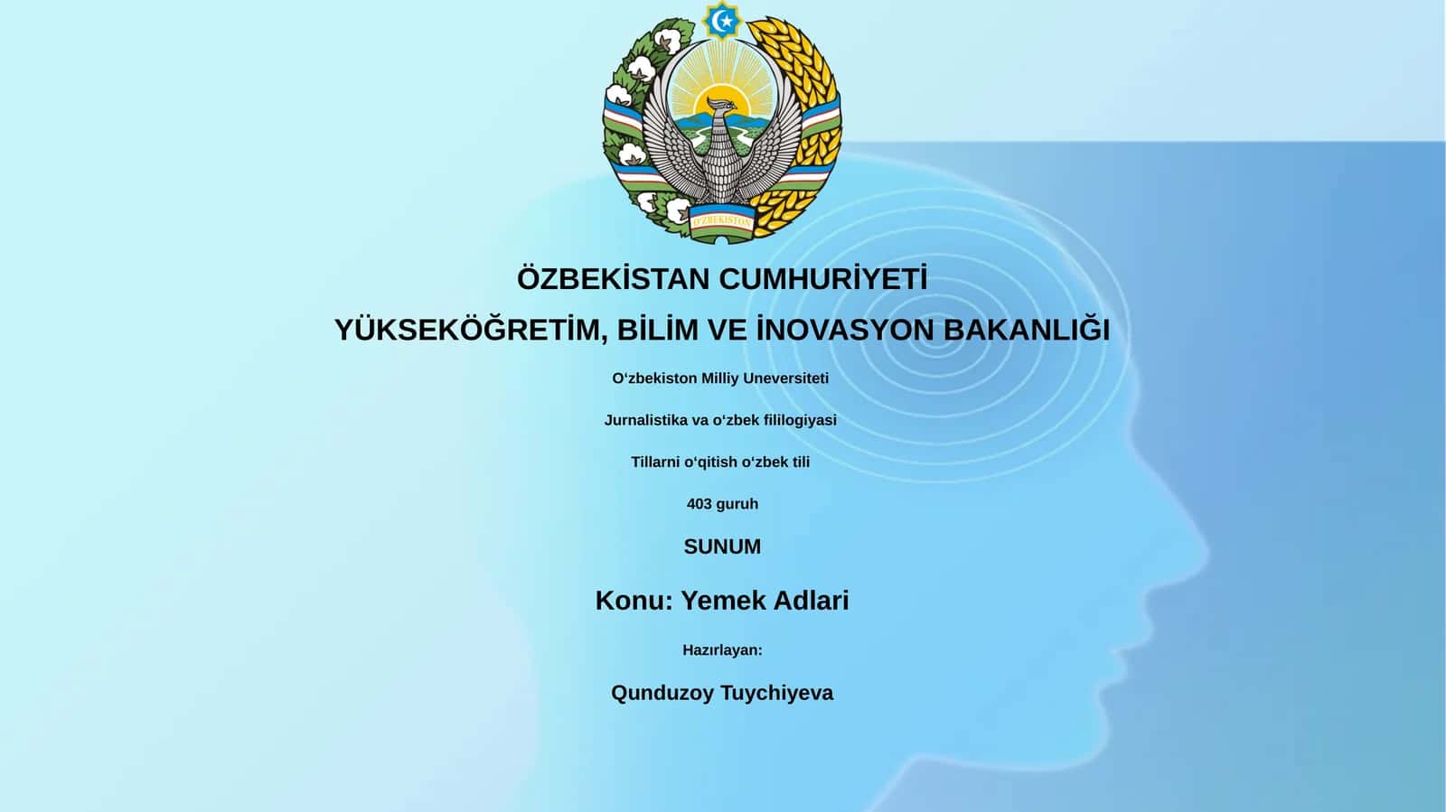 Yiyecek İsimlerinin Kökeni, Yapısı ve Anlamsal Kategorileri
