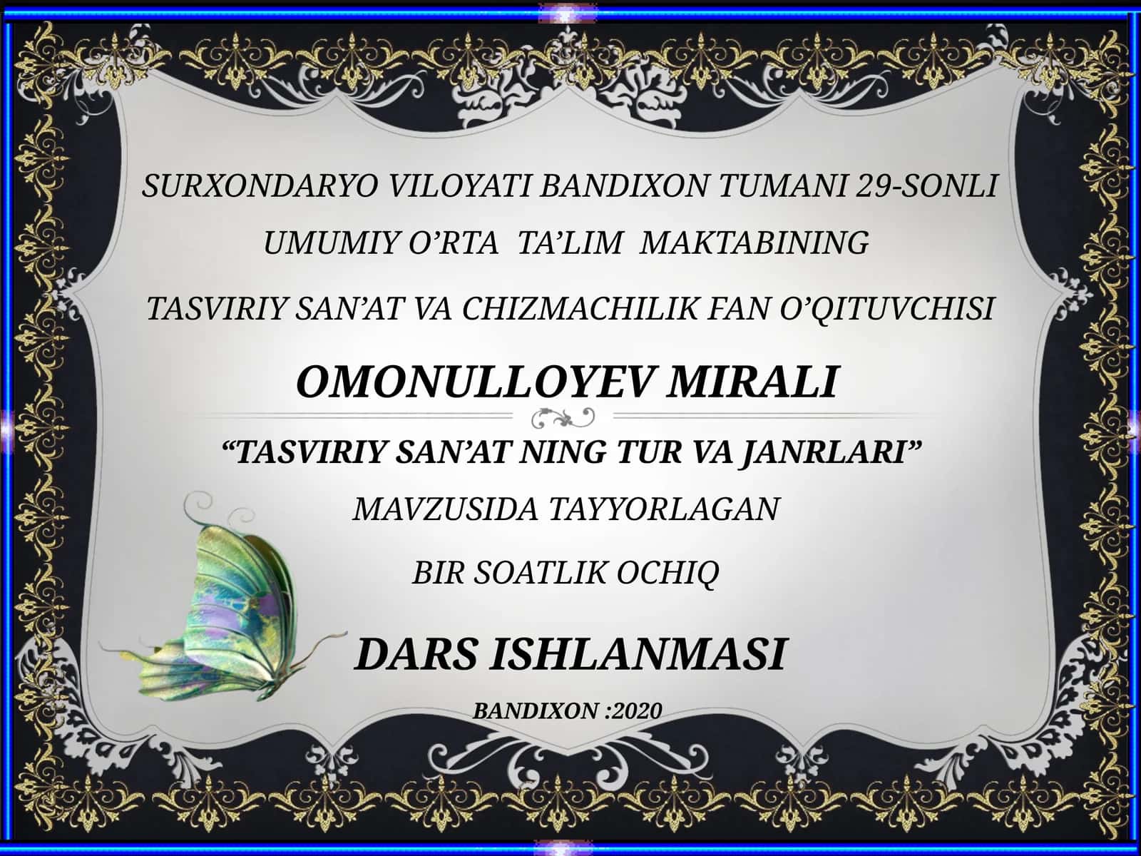 TASVIRIY SAN’AT NING TUR VA JANRLARI