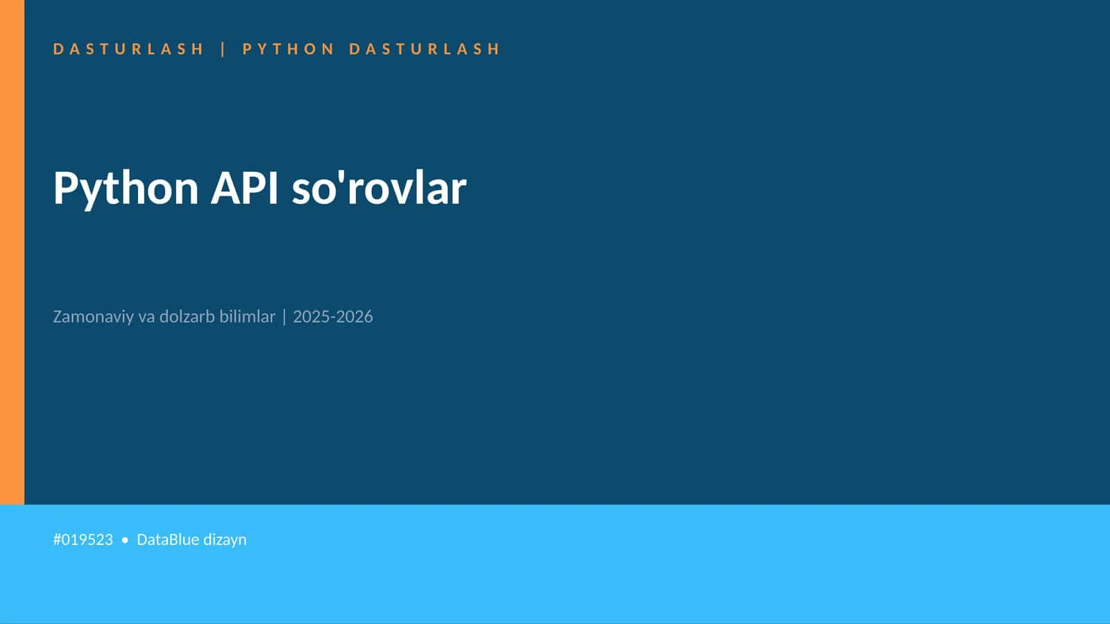 Python API so'rovlar