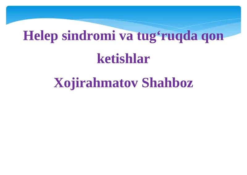 Homiladorlikda qon kelishi