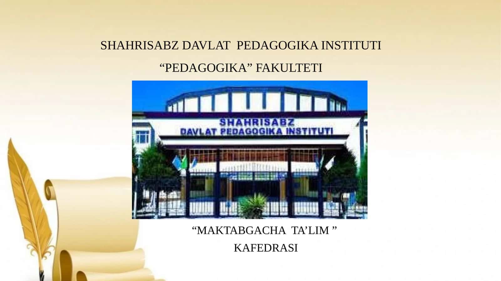 3 -Mavzu:O‘zbekiston Respublikasining “Maktabgacha ta’lim va tarbiya” qonuni