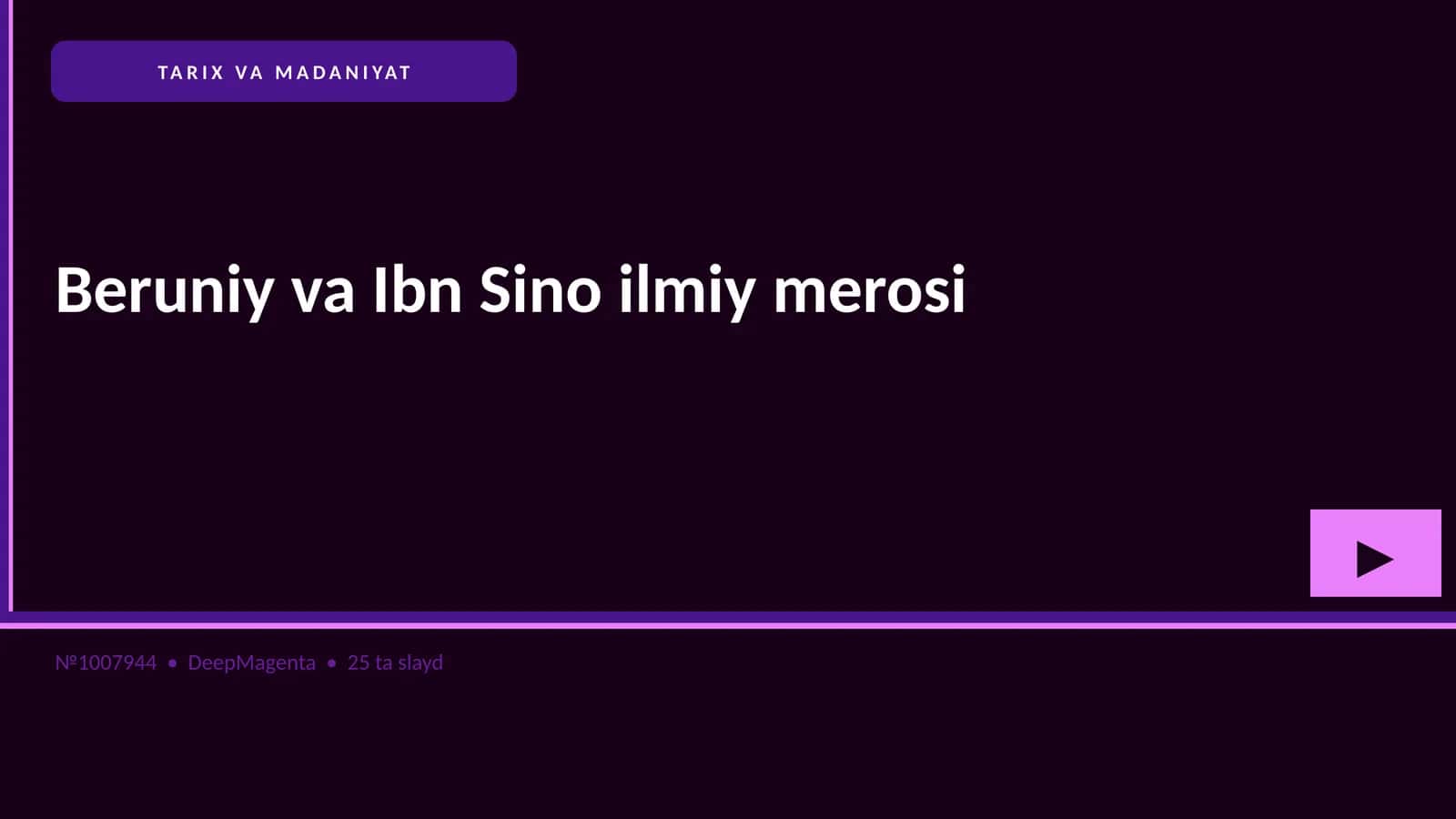 Beruniy va Ibn Sino ilmiy merosi