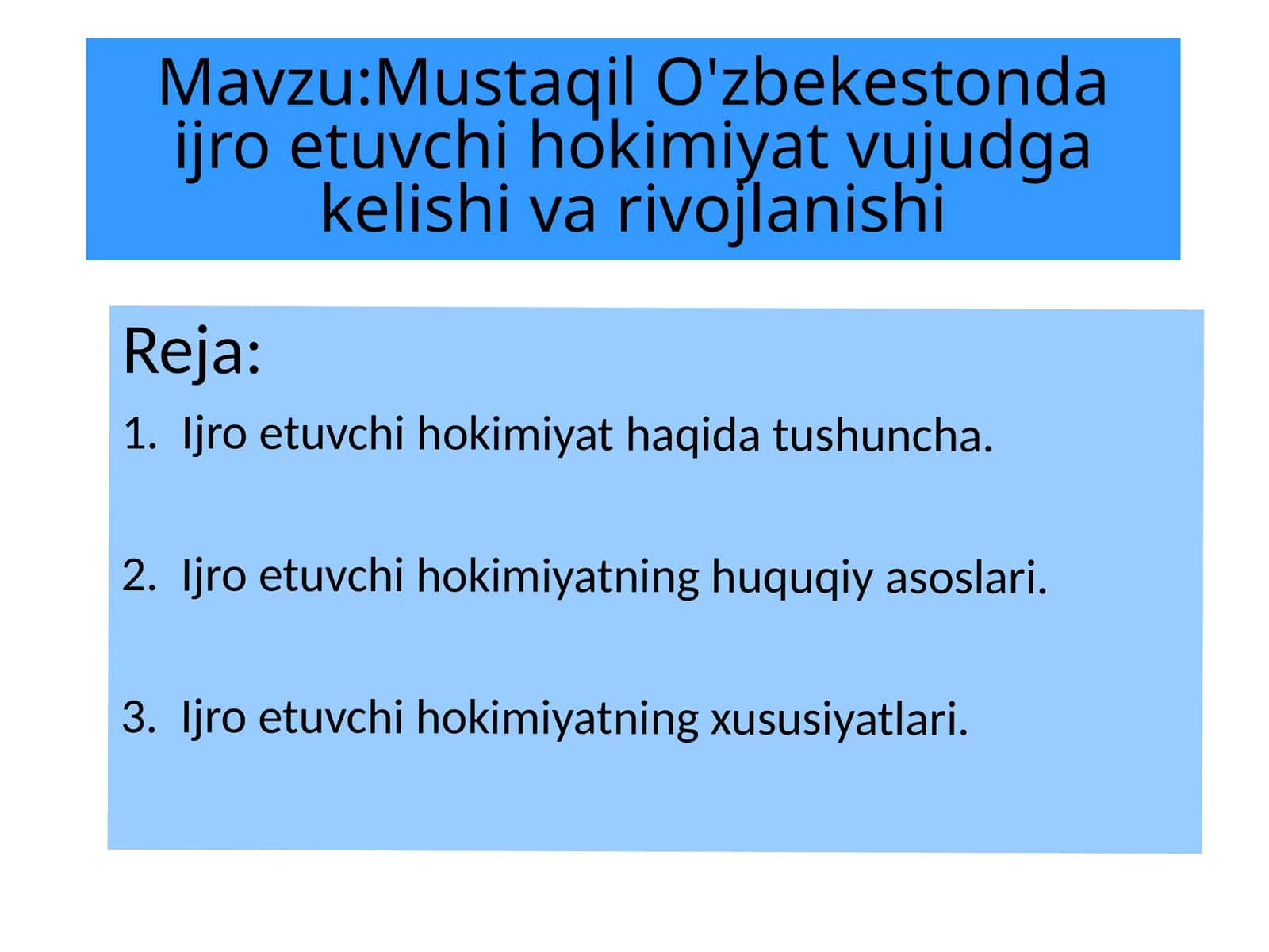 Ijro etuvchi hokimiyat
