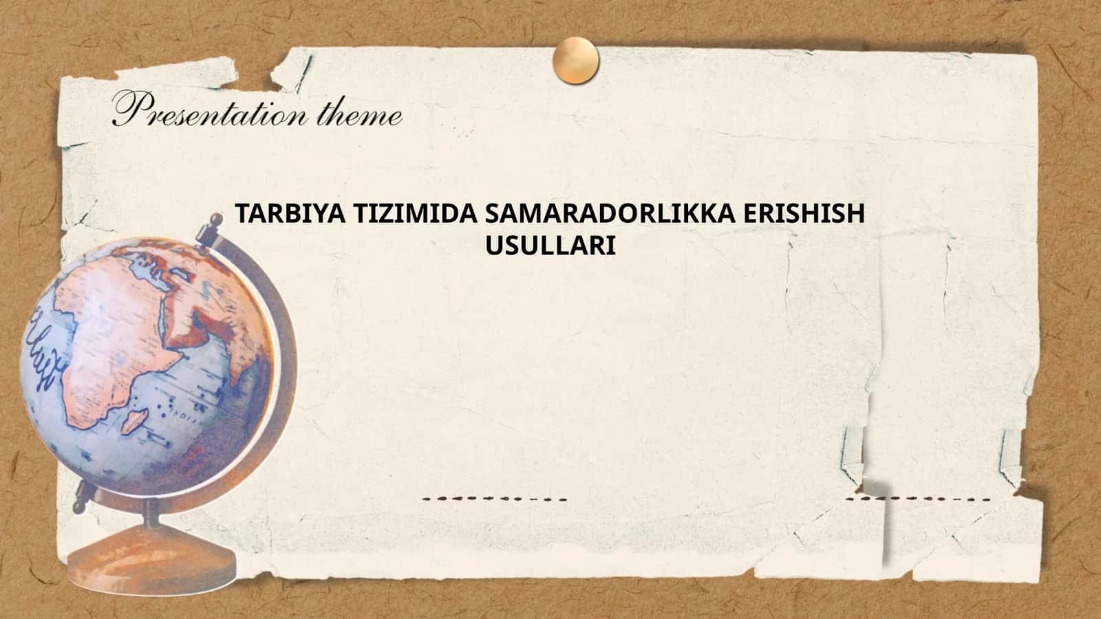 TARBIYA TIZIMIDA SAMARADORLIKKA ERISHISH USULLARI