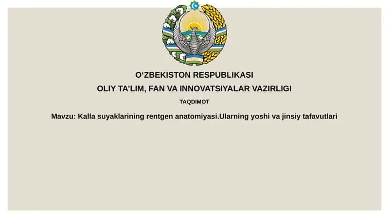 Kallasuyaklarining rentgenanatomiyasi
