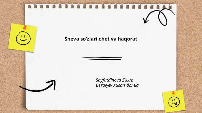 Sheva soʻzlari chet va haqorat