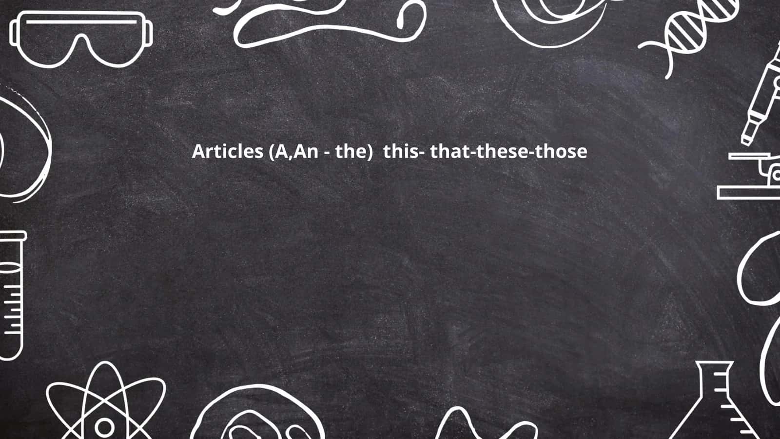 Articles (A,An - the) this- that-these-those
