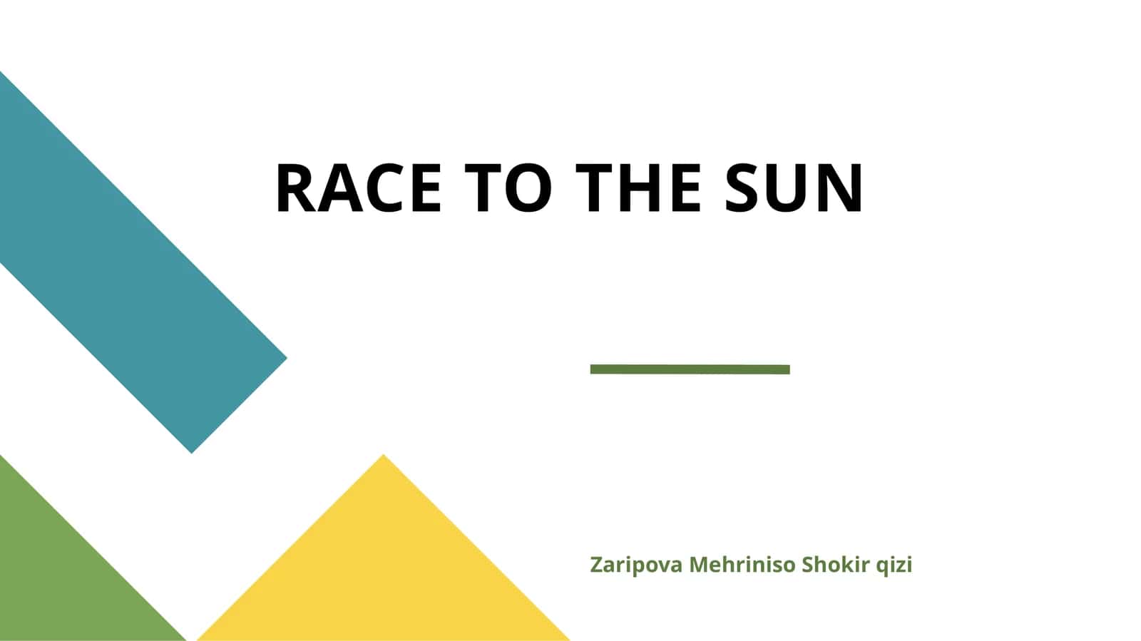 RACE TO THE SUN